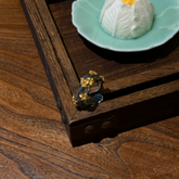Gilded Peach Blossom Ring